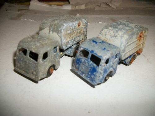 Lot matchbox refuse trucks - of,