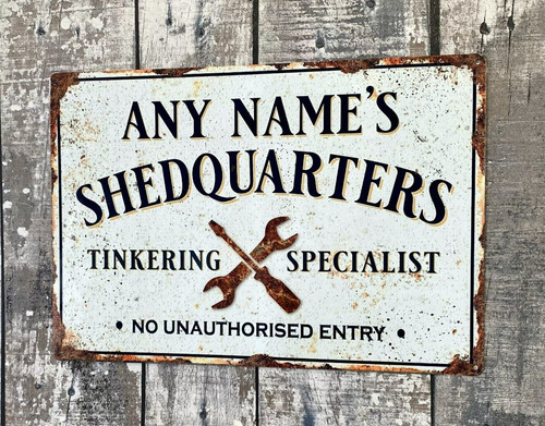 Personalised shed workshop - personalised,