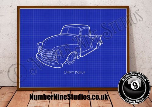 Chevy pickup truck blueprint - chevy,