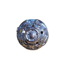 British Police Metal Rose Top For Custodian Helmets Collector Restorer Interest