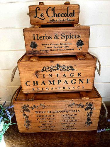 Vintage rustic wooden crate - rustic,