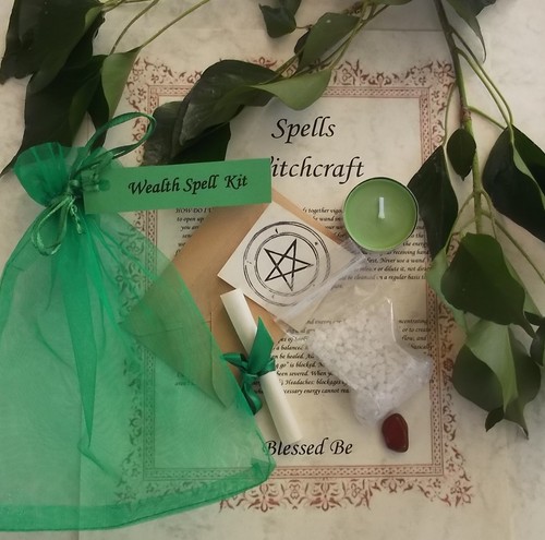 Wealth spell kit - spell, votive