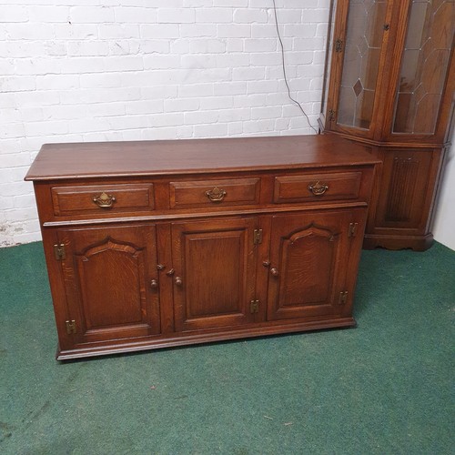 Solid oak sideboard - solid, dresser