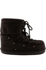MOON BOOT BLACK VELVET BOOTS