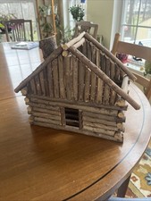 Wooden Log Home Fence Folk Art