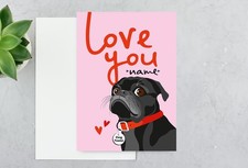 Personalised Black Pug