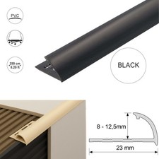 2.5m Length PVC Round Edge Tile Trim 8mm, 10mm, 12.5mm Wall & Floor Edge Finish
