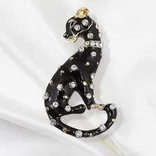Black Panther Leopard Brooch