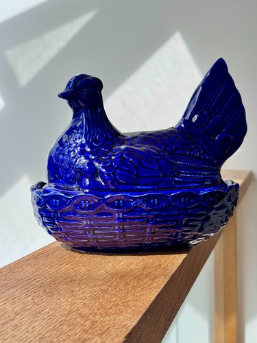 Portmeirion blue chicken hen - chicken,