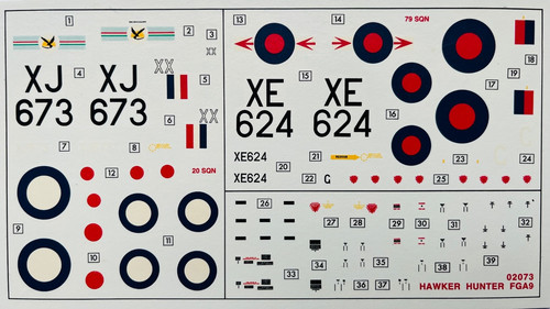 Decals hawker hunter fga9 - :,