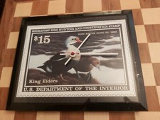 US Postage stamp King Eiders Wall Clock Limited Edition Clock-Wise Beverly Hills