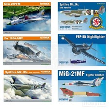 Eduard 1/72 Model Planes Kits Weekend ProfiPack  Spitfire Messerschmitt Mig