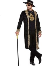 Adult Black Leopard Pimp Suit