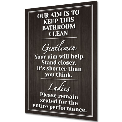 Wall sign bathroom plaque - wall,
