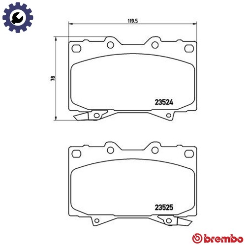 Brake pad set disc - pad,