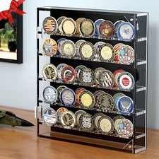 Challenge Coin Display, 5 Rows