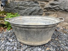 Vintage Antique Galvanized Wash Tub Great Garden Planter - Water Feature Pond