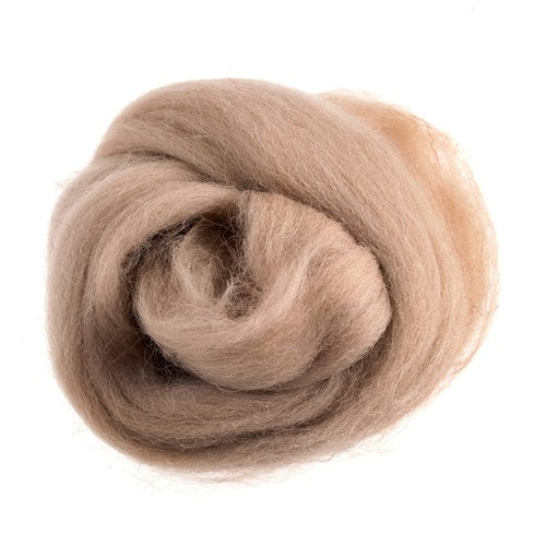 Natural wool roving 10g - wool, roving: