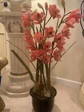 Decor Artificial Flowers With Vase Butterfly Orchid Artificial Flowers 