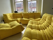 *** LIGNE ROSET 5 PIECE TOGO SOFA IN YELLOW MICROFIBRE [943] ***