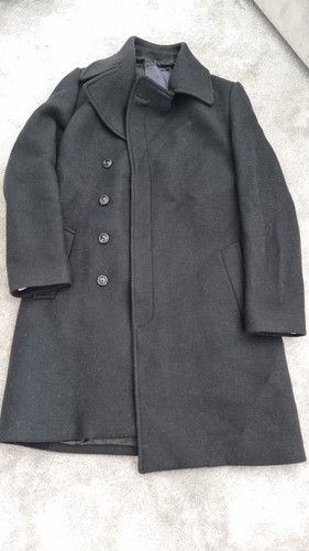 Zara men black coat overcoat - zara, men's