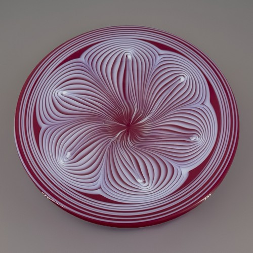 Vintage 1970s red glass - red,