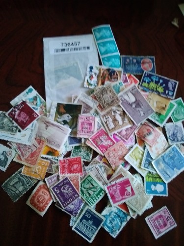 100 stamps for sorting - stamps, sorting,off