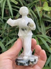 20th Century Chinese Hand Carved Jade Stone Figure