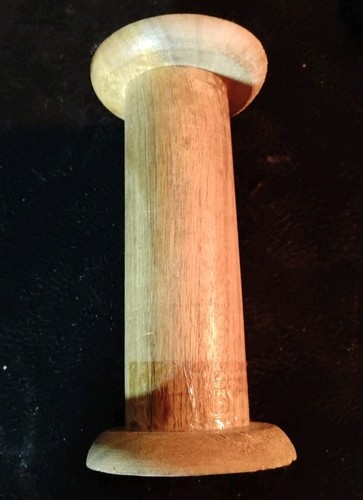 Wooden spool sewing 5x3in - wooden, 6.5x3in