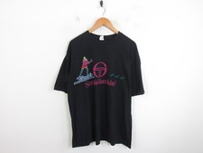 Sergio Tacchini Tennis Black Vintage Spellout 80's Single Stitch T-Shirt Top XL
