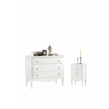 MATTE WHITE ARTE POVERA CLASSIC CHEST OF DRAWERS