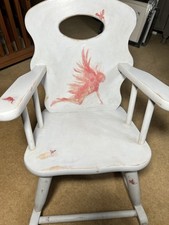 Fairy themed child’s vintage shabby chic rocking chair