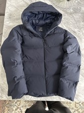 Uniqlo Men's Navy Seamless Down Parka Puffer Jacket Size Medium