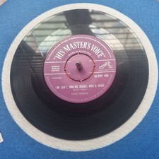 Elvis Presley 'I'm Left You're Right She's Gone' How Do You Think I Feel 7 Inch