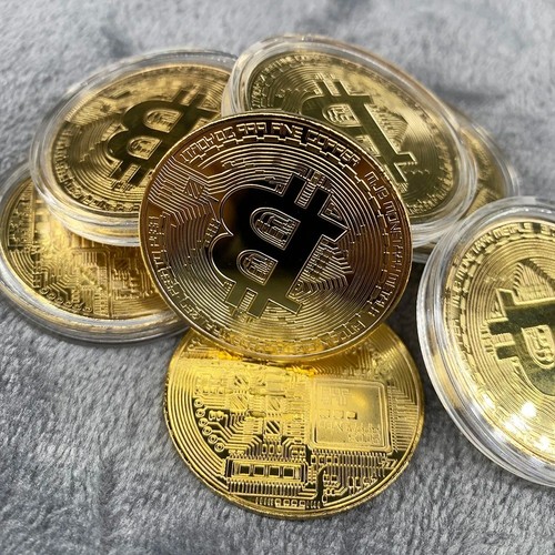 5pcsbitcoin style metal - style,