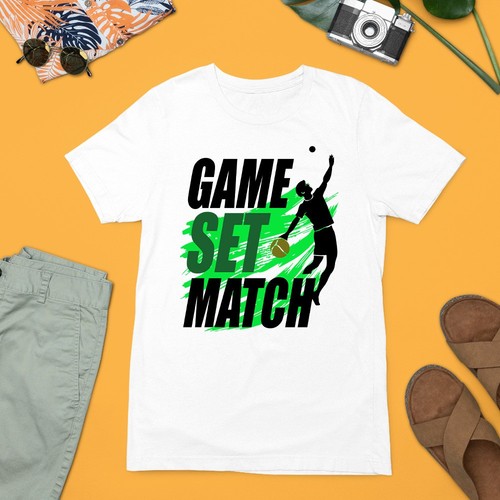 Game set match shirt tennis - set, t-shirt