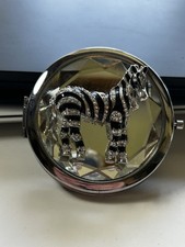Vintage Handbag Mirror Compact With A 3D Zebra On It