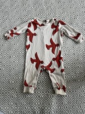 Mini Rodini Flying Birds Jumpsuit ? Organic Cotton 56/62    1-4 Months