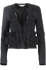 GIVENCHY RUFFLED WOOL BLEND