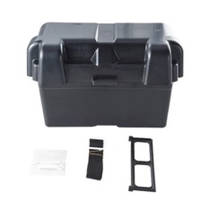 Leisure Battery Box Large With Straps Caravan Camper Boat Motorhome Black New