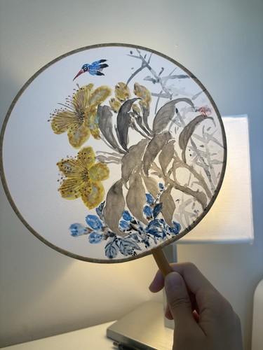 Chinese style bamboo - hand, fan