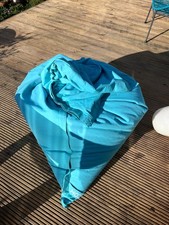 Large turquoise Fat Boy/Piggy Bag bean bag for outside