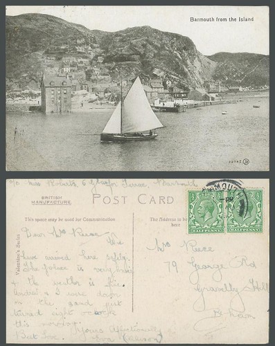 Barmouth from island wales old - barmouth,