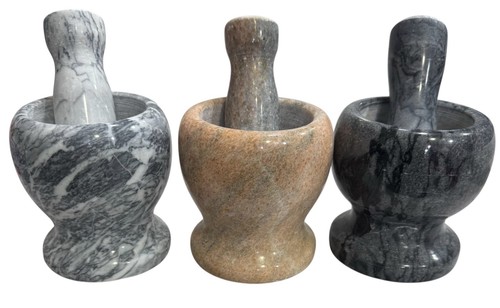 Pestle and mortar set granite - pestle,