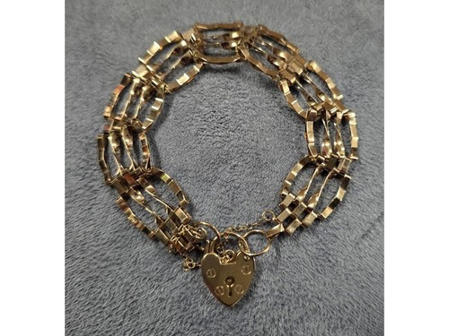 Yellow gold gate bracelet - yellow,