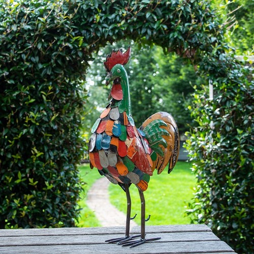 Cockerel upcycled ornament - cockerel,