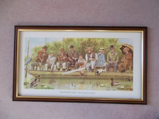 PRINTS BY JEDD LARGE SIZE FRAMED - FISHING BEAT - NINE COMPLEAT ANGLERS