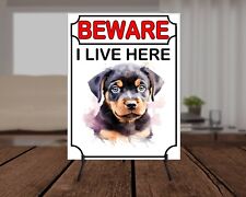 Rottweiler Metal Sign Gift -
