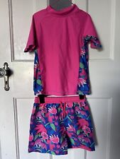 Tu Sainsbury’s Girls Swim 8 Shorts Rash Vest