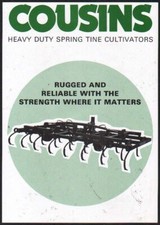 COUSINS Heavy Duty Spring Tine Cultivator Brochure Leaflet